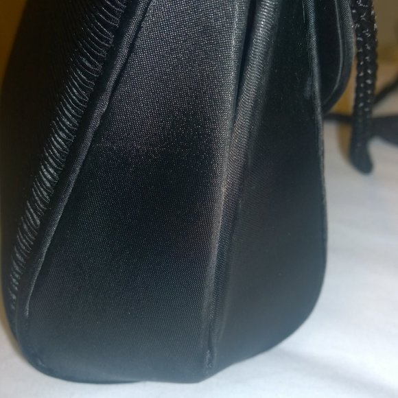 BLACK RHINESTONE EVENING BAG CLUTCH NWOT - Picture 11 of 12